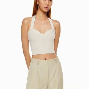 Aritzia Parrish Sculpt Knit Halter Top